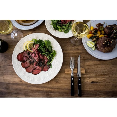 Tramontina Нож для стейка и вилка столовая, Темный, Можно мыть в посудомоечной машине, Сделано в Бразилии, Поливуд, 21100/495 21102/490 TRAMONTINA