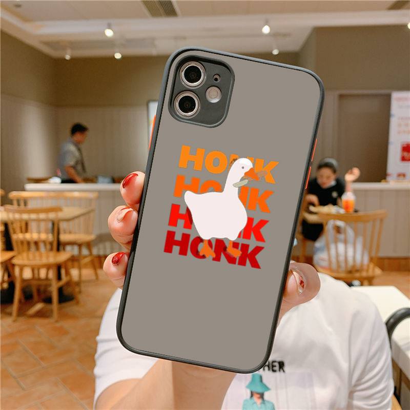 Duck Goose Game Phone Case for iPhone X XR XS 7 8 Plus 11 12 13 pro MAX 13mini Translucent Matte Case