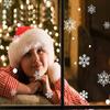Christmas White Snowflakes Window Clings Decal Stickers Ornaments for New Year