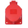 Straight panel socket 32A 400V 3P+Z+N 75x75mm IP44