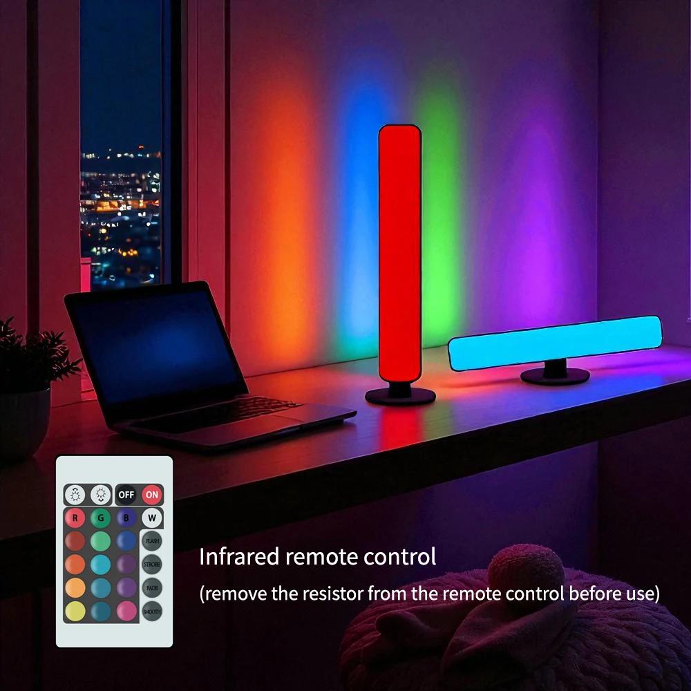 RGB Pickup Light Music Rhythm Lights Upgraded USB Rechargeable Model Christmas Decoration Desktop RGB Light Bar Music Rhythm