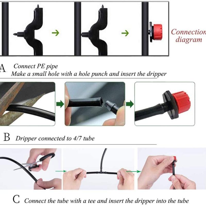 50 шт. регулируемые капельницы для орошения, разбрызгиватели 1/4 дюйма, капельницы-эмиттеры, микро-разбрызгиватели для капельного орошения