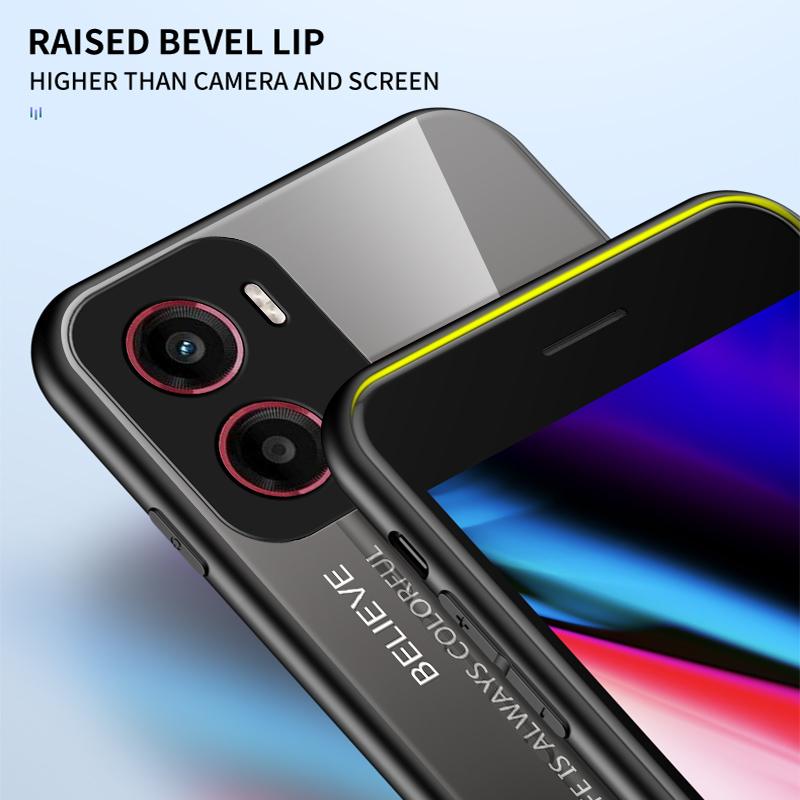 Для Motorola Moto G05 4G Чехол Защита от царапин Закаленное стекло+ПК+ТПУ Чехол для телефона