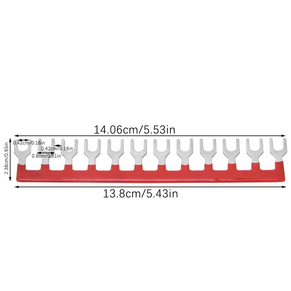10pcs Fork Type Terminal Strip Multifunctional Copper Terminal Blocks For Computer