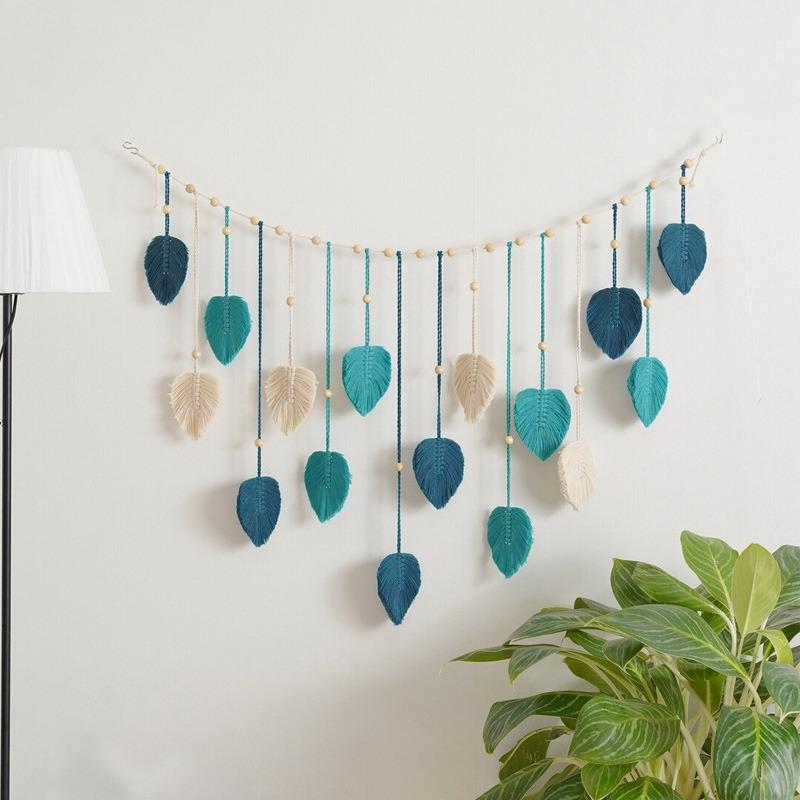 Настенный тканый гобелен в стиле бохо, настенный лист, настенный художественный декор, домашний декор