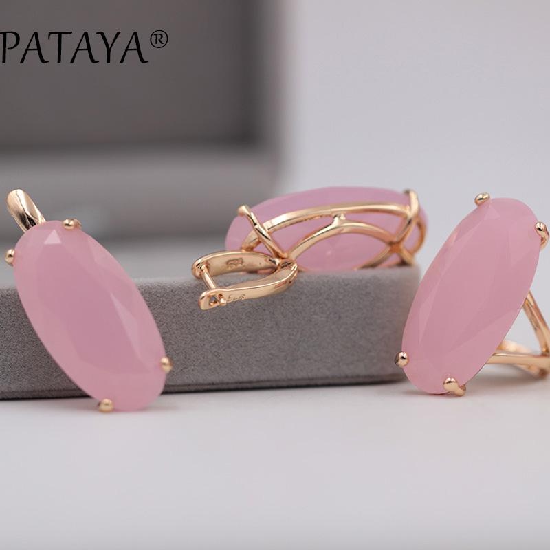 Прекрасный набор для женщин кольцо и серьги с большими камнями от PATAYA