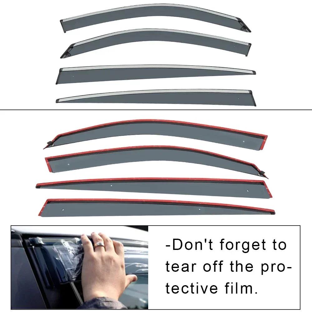 Rain Guards & Deflectors for VW Polo Hatchback (2011-2018) - Bright Strips, Window Visors