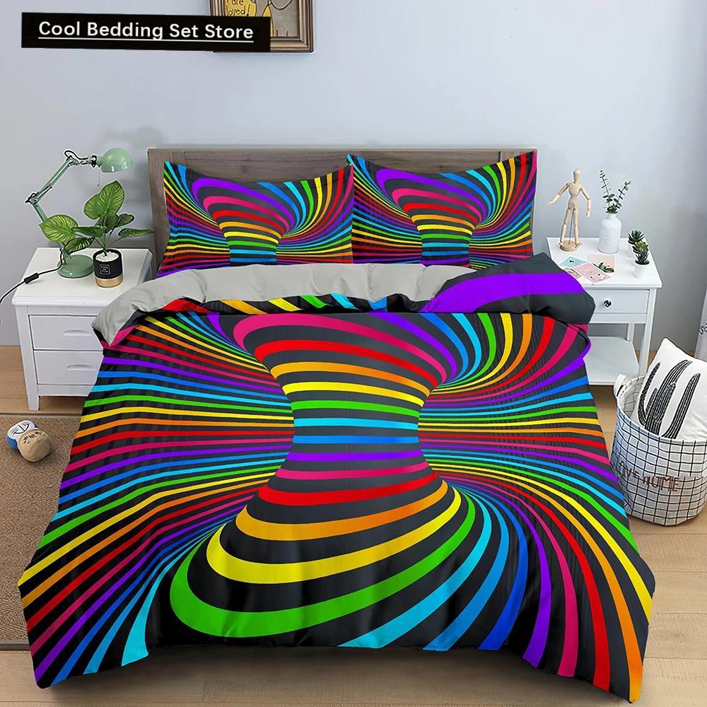 Комплект постельного белья Abstract Psychedelic Mystic, пододеяльник, наволочка, пододеяльник, двуспальная кровать размера King, молодежное одеяло из полиэстера