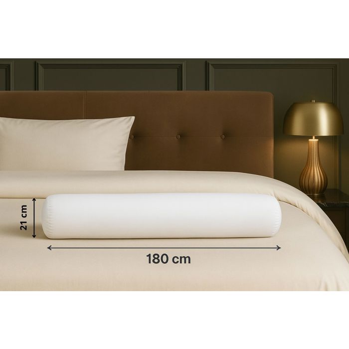 Подушки-валики - АКЦИЯ ПОСТЕЛЬНОГО БЕЛЬЯ - Полиэстер - 180 x 21 см - Белый