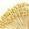 Элегантные бамбуковые шпажки для коктейлей из 100 штук, идеально подходящие для закусок, фруктовых шашлычков и украшения вечеринок