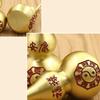 Traditional Chinese Natural Feng Shui Brass Gourd Brass Mental Golden Wu Lou Health Enhance Luck Ornament Home Decor