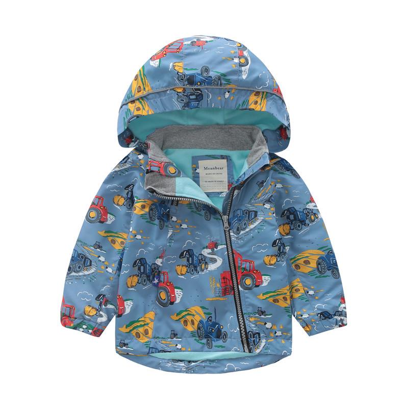 Осенне-зимний кардиган Meanbear для мальчиков и девочек, ветронепроницаемая штурмовая куртка с капюшоном и длинными рукавами