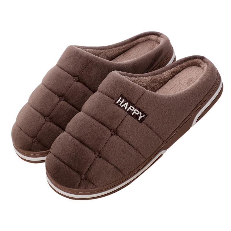 Fashion Comwarm Indoor Warm Plush Slippers For Women Men Winter Fashion Furry Slippers Flully Cotton Slides Home Non-Slip Bedroom Shoes