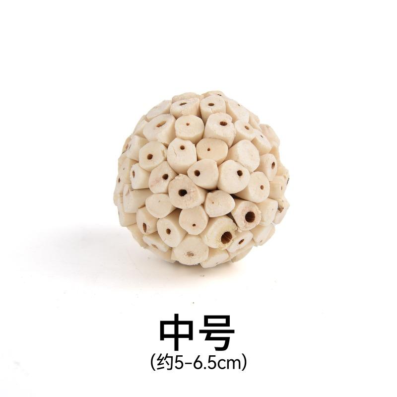 Parrot Chewing Toy Natural Seagrass Ball For Bird Teeth Grinding
