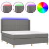 VidaXL Sommier à Lattes de Lit avec Matelas et LED, Lit Rembourré, Lit Double, Lit Adulte de Chambre à Coucher Intérieur, 3138806