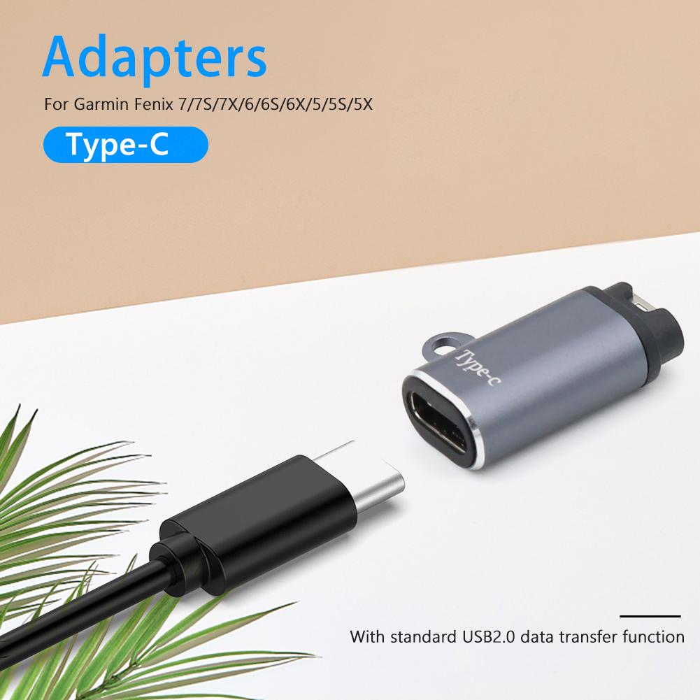 USB-адаптер зарядного устройства Type C/Micro/ios для Garmin Fenix 7/6/5 Instinct 2S Venu 2 Plus EPIX forrunner 745, зарядный конвертер для часов
