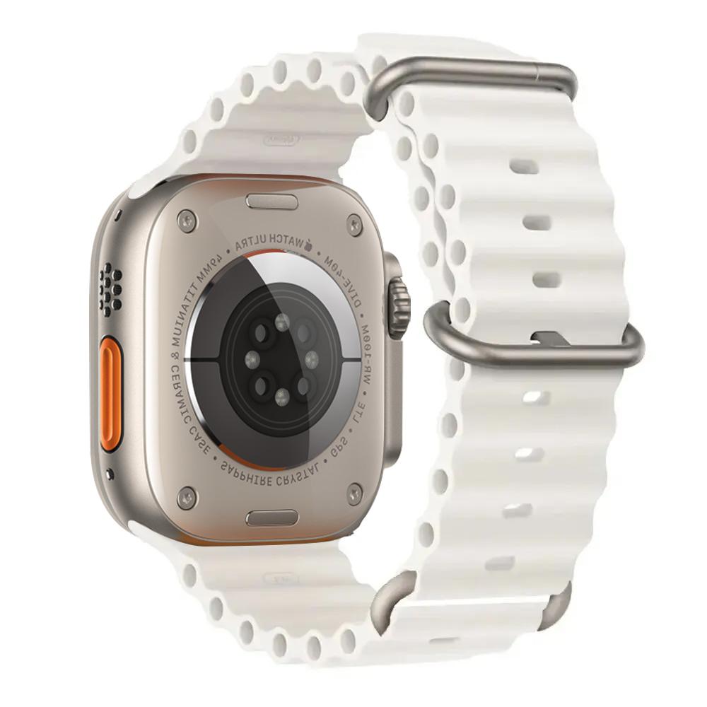 Ocean Strap for apple watch Band 49mm 44mm 40mm 45mm 41mm 46mm silicone bracelet correa iWatch series 7 6 5 3 se 8 9 10 ultra 2