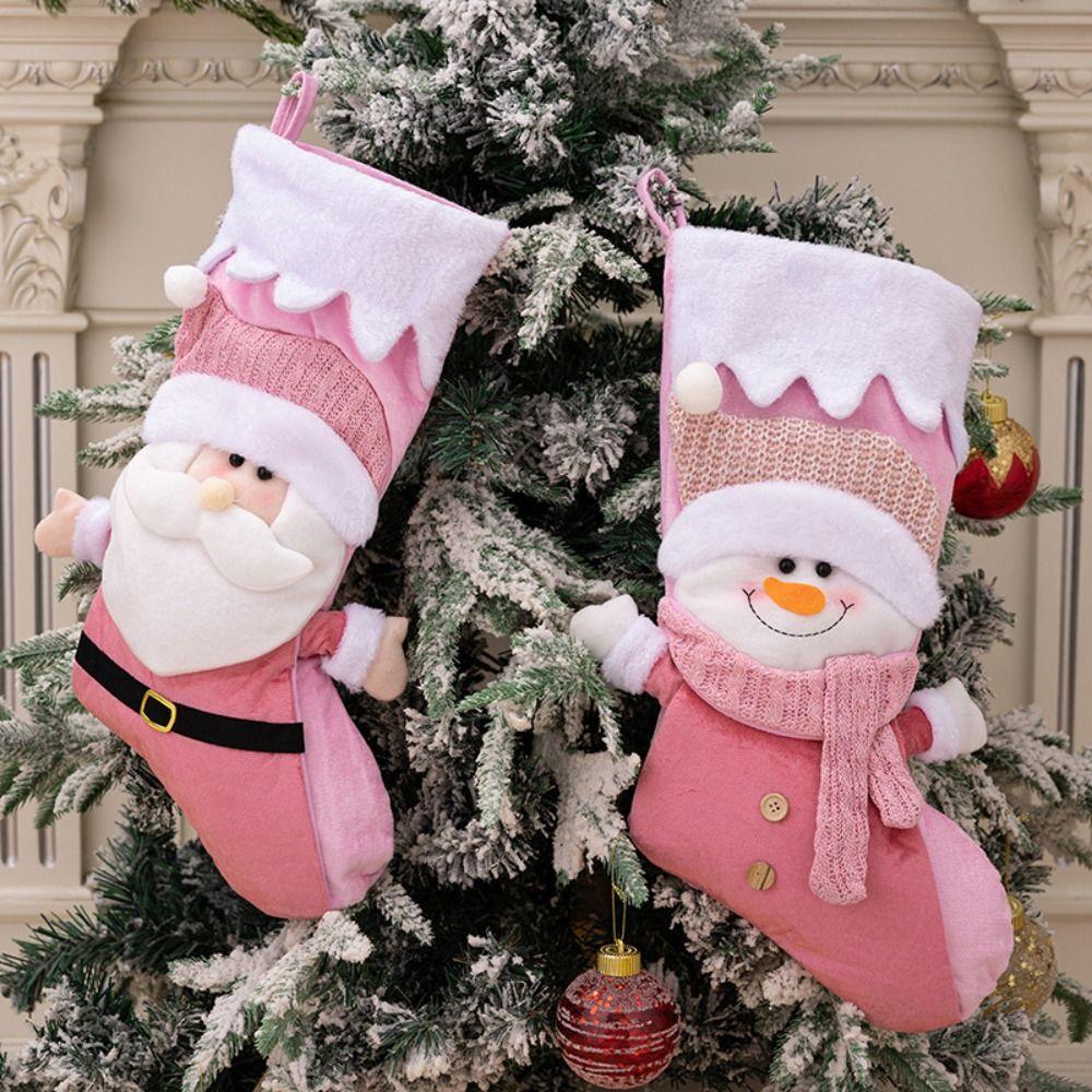 Snowman Christmas Gift Sock Santa Gift Bag Candy Bag Christmas Stocking Navidad