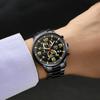 Модные мужские часы из нержавеющей стали, мужские часы с датой, повседневные спортивные часы, роскошные деловые мужские кварцевые наручные часы Relogio Masculino