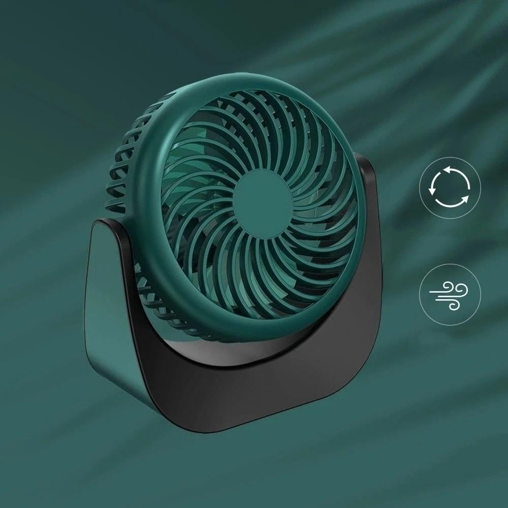 Energy-Saving Mini Portable Desk Fan Air Turbo Tech USB Rechargeable Fan Makeup Setting
