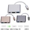 3-в-1 USB C ХАБ TYPE-C к HDTV Адаптер TYPE C Удлинительный кабель USB 3.0 Конвертер HDMI-совместимый Адаптер для ПК Ноутбуков Macbook