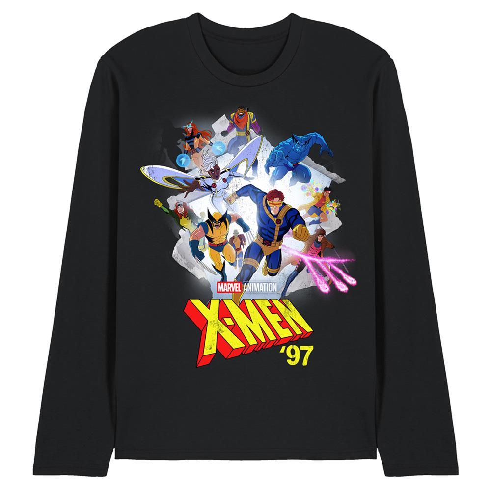 X-Men 97 Unisex Adult Mutant Poster Ringspun Cotton Long-Sleeved T-Shirt