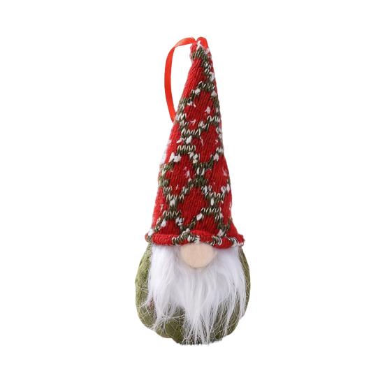 Christmas Gnome Hanging Ornament Handmade Knitted Hat Faceless Dwarf Elf Plush Doll Winter Holiday Party Xmas Tree Hanging Decoration