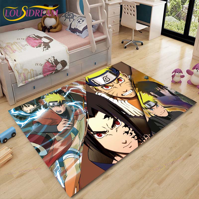 New Cartoon Naruto Carpets Kids Crawling Carpets Living Room Tea Table Mats Bedroom Rug Washable Floor Mats Household Area Mat
