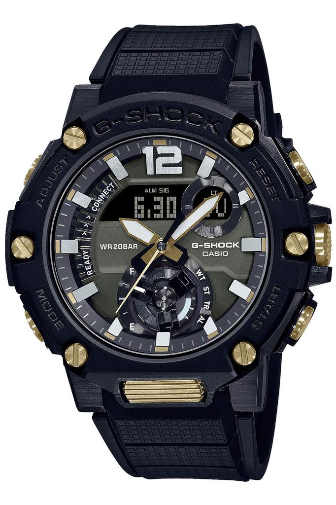 Солнечные часы Casio со смартфоном Черные G-Shock G-STEEL Link, GST-B300B-1AJF, Мужские,