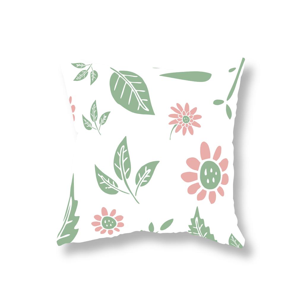 Милая простая наволочка с растением и цветком, украшение для дивана, прикроватная тумбочка для офисного игрового стула, наволочка для домашнего декора