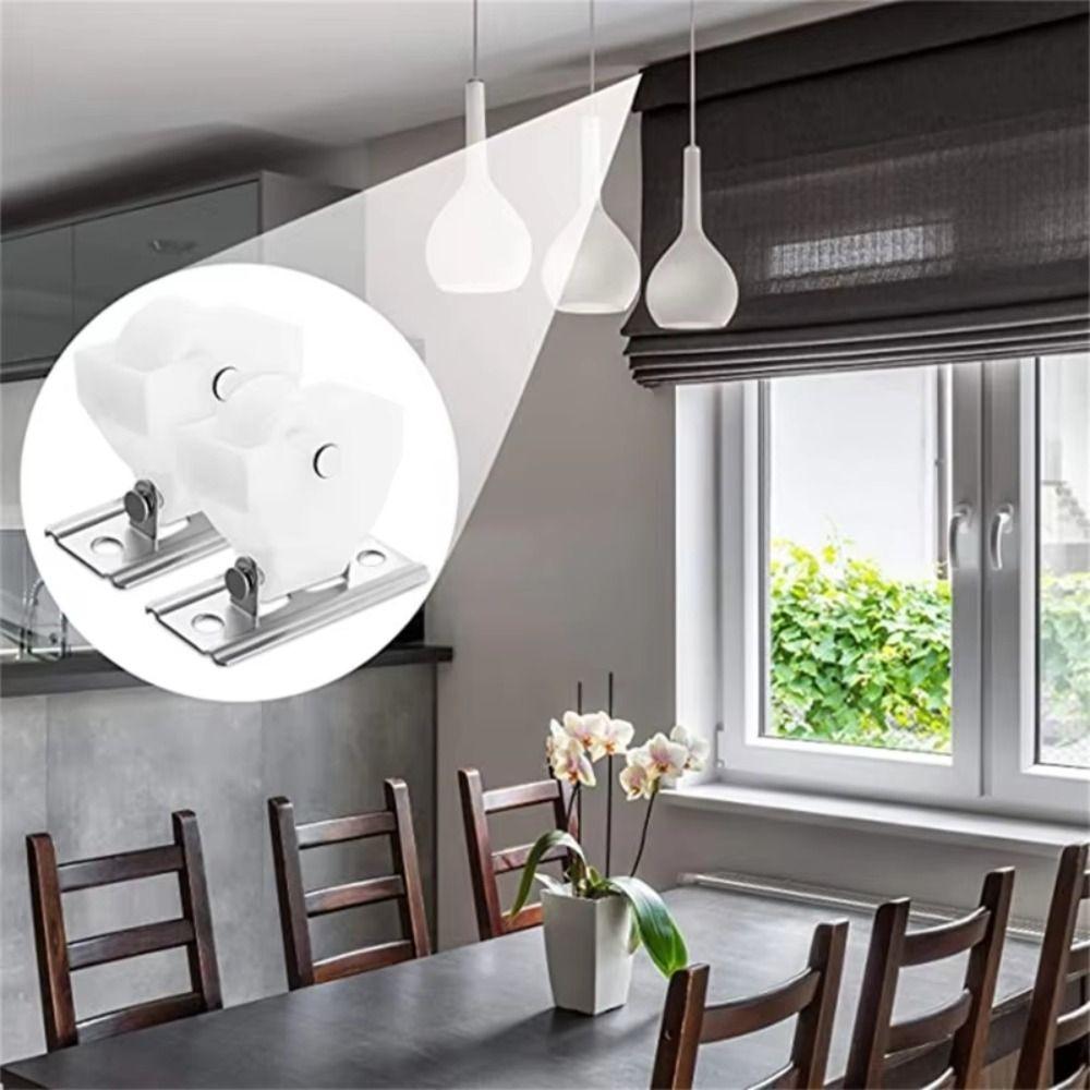 4pcs Smooth Sliding Roman Shades Hardware Easy Install Blinds Track Wheel Daily Use