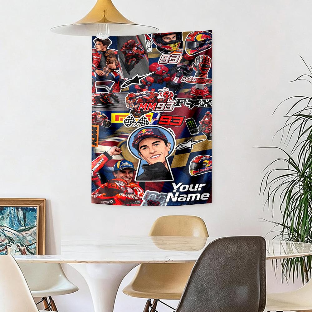 Jorge Lorenzo Custom Your Name Wall Decor Tapestry Art For Pet Memorial Birthdaywedding Party Backdrop Family Gift