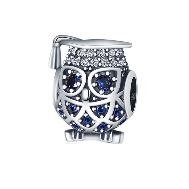 Стерлингового серебра 925 пробы, сердце, лапа животного, прозрачная снежинка, сверкающая корона, подвеска в виде тыквы, подходит для оригинального модного браслета