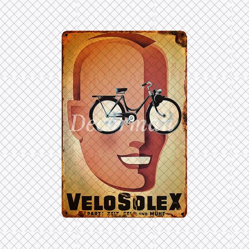 [ DecorMan ] VELO SOLEX Франция Велосипед Металлическая Вывеска Индивидуальная Настенная Постер Железная Картина ПАБ Комната Бар Отель Декор LTA-2033