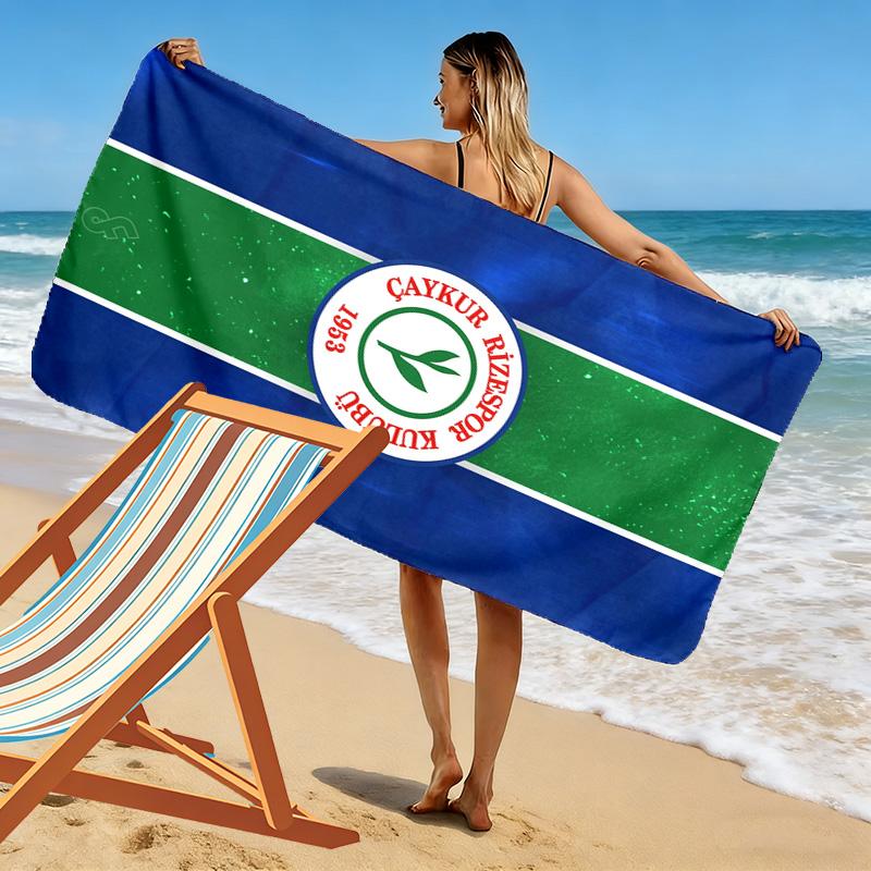 Пляжное полотенце Rizespor с принтом, большое, мягкое, быстросохнущее, для пляжа, кемпинга, плавания
