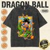 Летняя семейная футболка Dragon Ball в винтажном стиле для мужчин, стираная, высокое качество, ностальгическая печать, тяжелый ретро топ