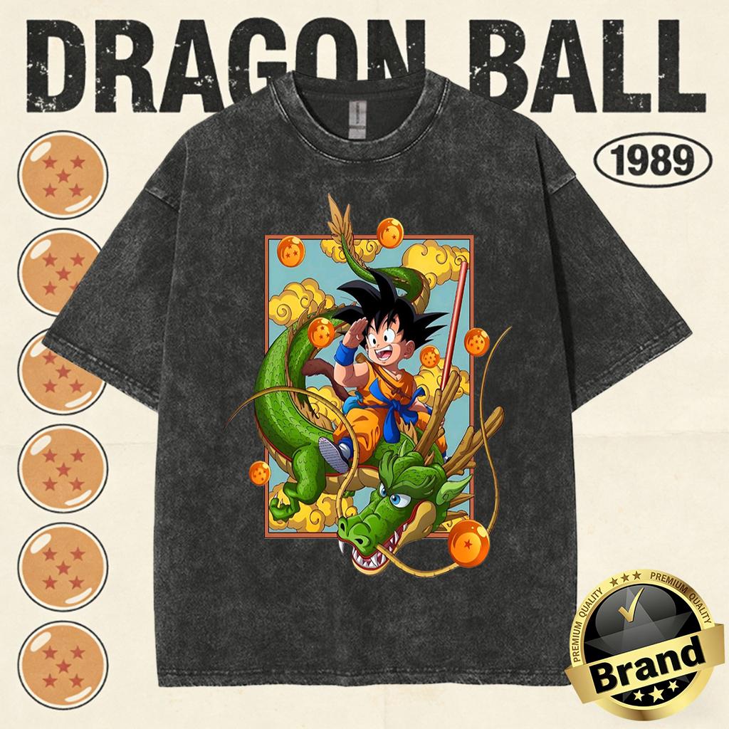 Летняя семейная футболка Dragon Ball в винтажном стиле для мужчин, стираная, высокое качество, ностальгическая печать, тяжелый ретро топ