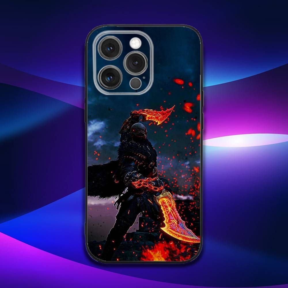 Чехол для телефона G-God Of W-War Game для iPhone 16e, 16, 15, 14, 13, 12, 11, Pro, X, XS, Max, XR, Plus, Mini Мягкий черный чехол