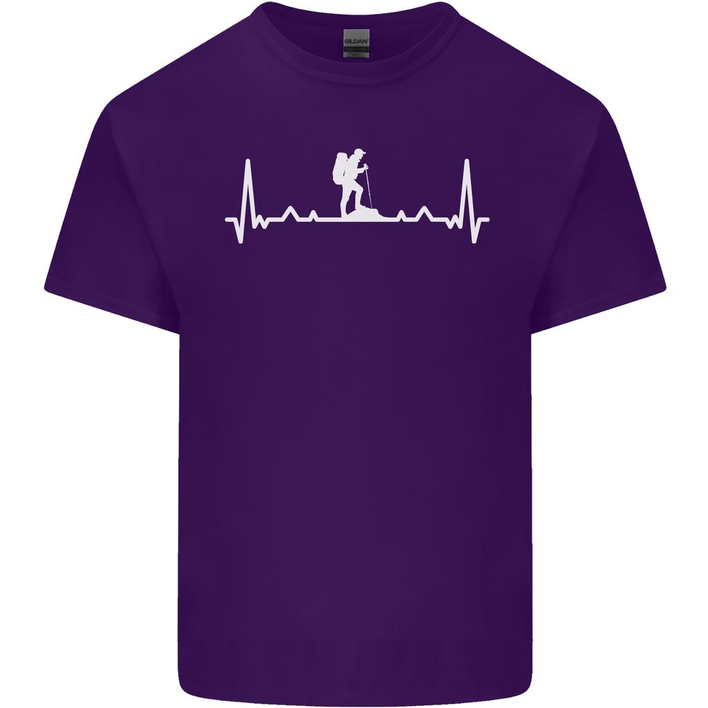 Trekking ECG Walking Rambling Hiking Pulse Unisexs Light Cotton TShirt