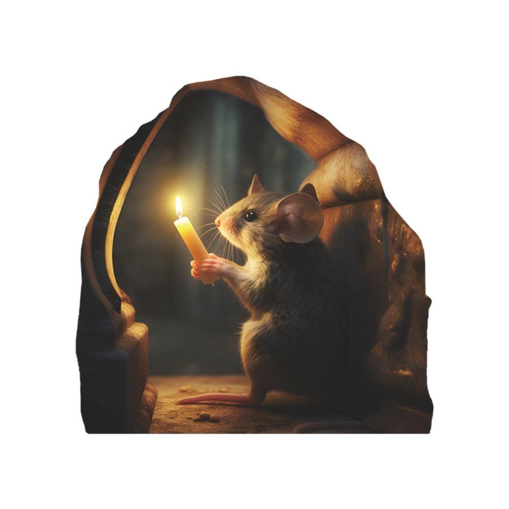 Мини-наклейки на стену в виде мышиной норы, симпатичная 3D-наклейка на стену в виде крысы, креативная маленькая наклейка в виде крысиной норы, вход