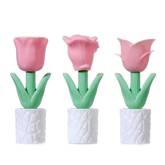 Мини светодиодный Цветочный с мягким свечением Ночник Настольная лампа Креативный Питание от батареек Прикроватный Настольный