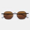 MATTEPUZ MP-14 TITANIUM BROWN SUNGLASS BLACK