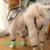 Full Coverage Raincoat Dogs Waterproof 4-Leg Pet Rain Jacket Outdoor Use Small Medium Large Breed