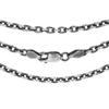 Gin no Ibushi Azuki Chain Length Width Thin Silver 925 Necklace Chain Necklace Chain SV925 Chain Only [Shinjuku Kura] 40-70cm (50cm) approx. 2.8mm
