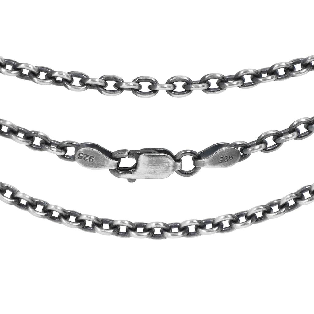 Gin no Ibushi Azuki Chain Length Width Thin Silver 925 Necklace Chain Necklace Chain SV925 Chain Only [Shinjuku Kura] 40-70cm (50cm) approx. 2.8mm