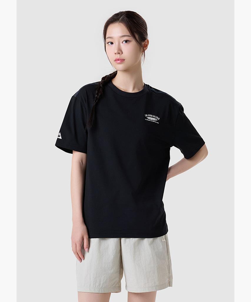 LECOQ Uni Le Fresh Roosters Свободная футболка с коротким рукавом - Черный Qr223Lrs63 (Тип)