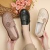 Fashion New Stylish Women Shoes 2024 Spring Summer Slip-ons Leather Moccasins Soft Mom Comfort Walking Shoes Non-slip Ladies Shoes