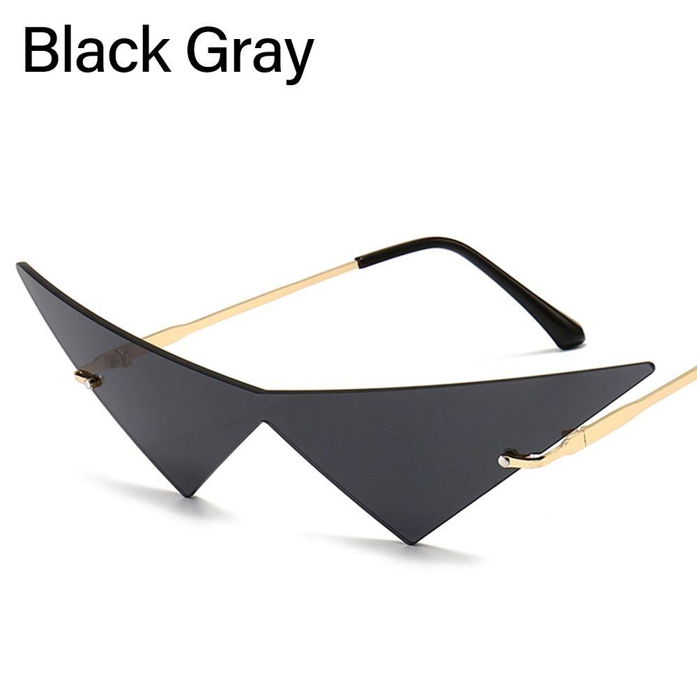 Vintage Ocean Lens Oversized Hip Hop One Piece Sun Glasses Women Triangle Sunglasses Sunglasses Eyewear