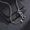 Сплетающаяся Цепочка-Ожерелье для Мужчин и Мальчиков, Хип-Хоп Металлическая Цепочка-Звено Чокер с Кнопкой OT, Модное Ювелирное Изделие Нового Стиля, Подарки