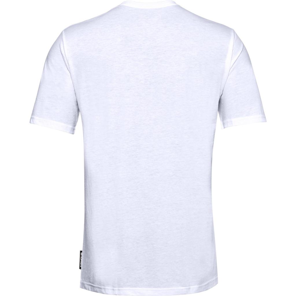 Under Armour Eddy Basketball Crew Neck Regular Fit Sports T-Shirt Men Tops White 1357000-100